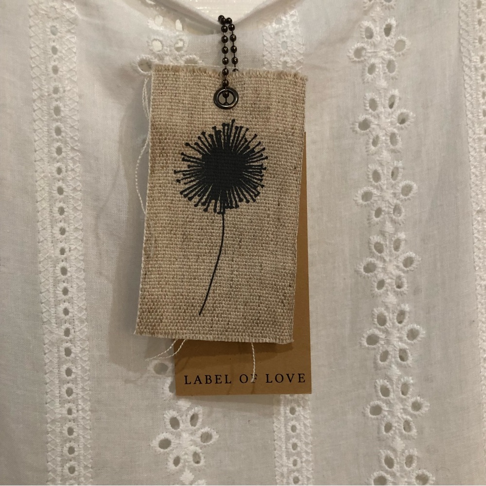 NEW Label of Love White eyelet Dress M - Picture 5 of 10